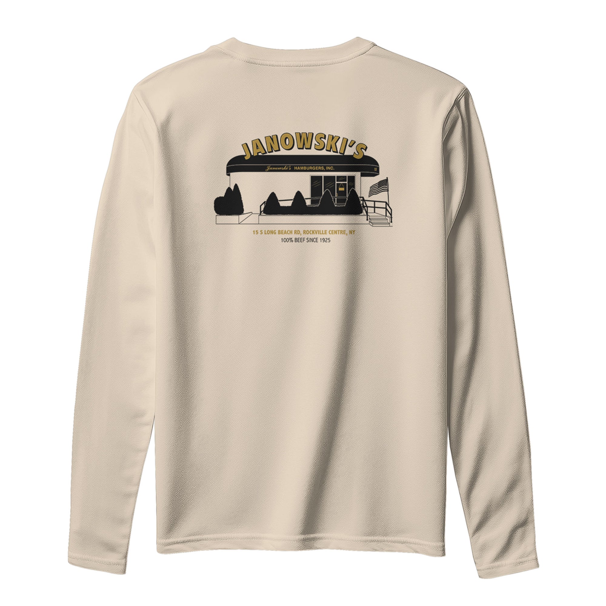 Janowski's Brick and Beef Long Sleeve Tee Back